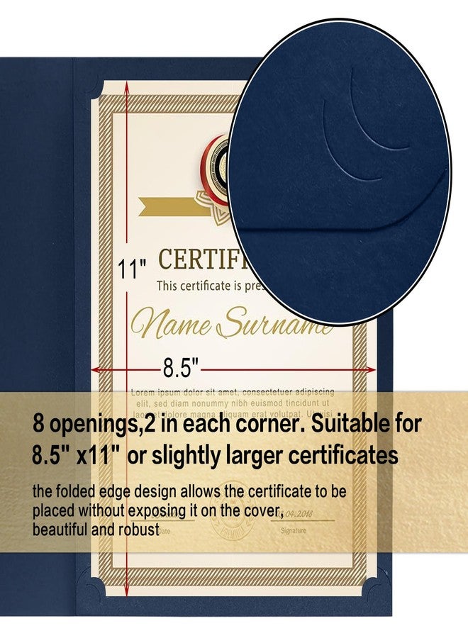 Misscom Certificate Holders 10 Packs Navy Blue,Diploma Holders Certificate Covers Gold Foil Border for Letter Size 8.5x11 Certificate Papers,Cardstock, Award, Graduation Documents - Image 5